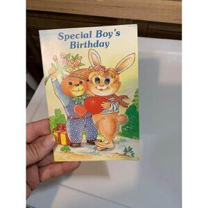 Vintage 1970’s Special Boys Birthday Card Stationary Greeting Paper Animals